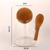 High Borosilicate Glass Storage Jar with Cork Stopper for Grains, Tea, and More