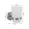 Bathroom Modern Wall-Mounted Toothbrush Holder Glass Cup Tumbler Frame Bathroom Storage Organizer Tooth Brush Cup Tools Washroom