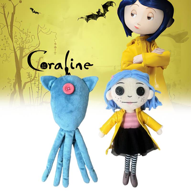 The Coraline Secret Door Plush Toy Cartoon Doll  Decoration Children Anime