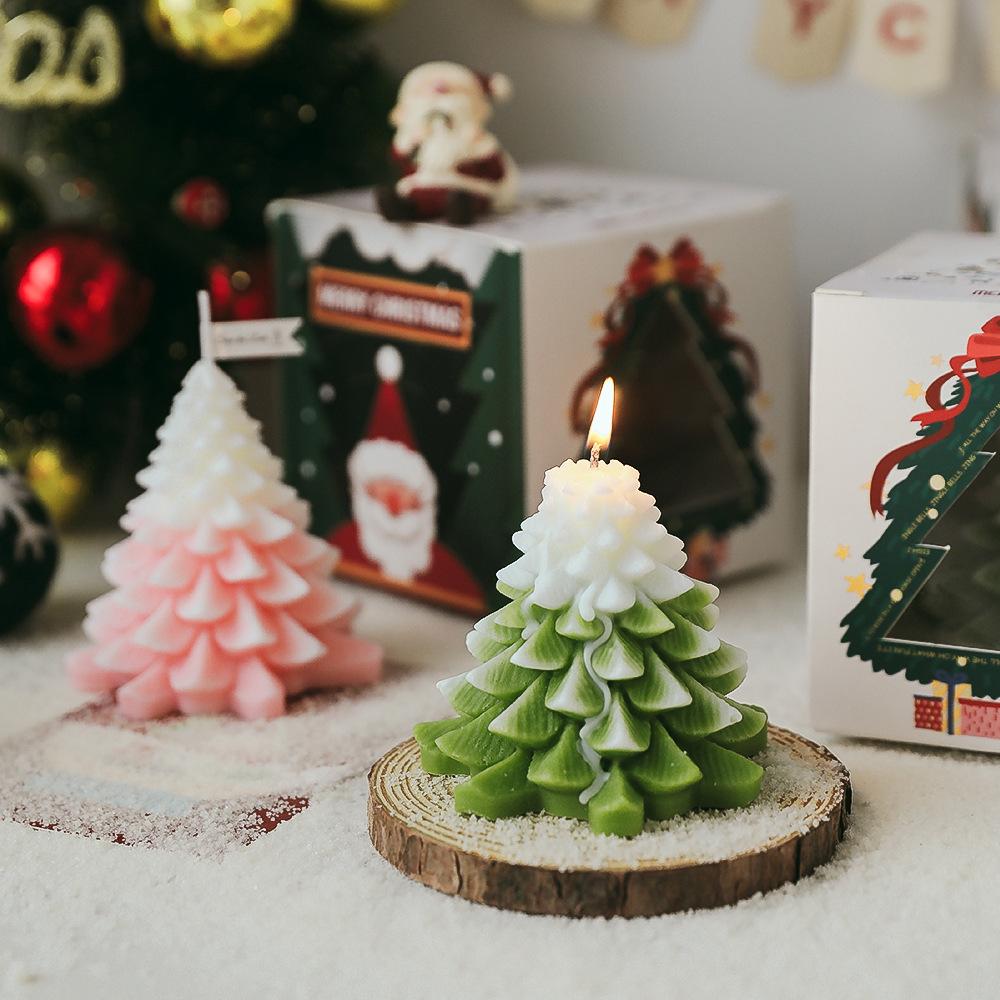 Christmas Tree Scented Candles Holiday Scented Birthday Gift Creative Fragrance