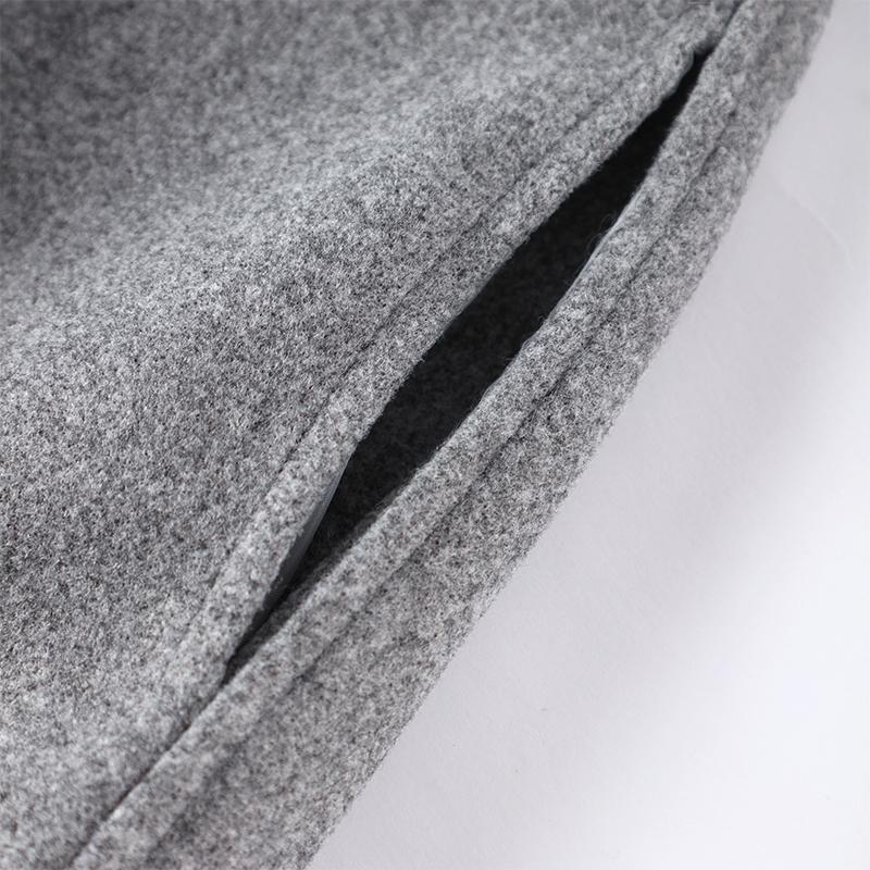 Single Breasted Women Jacket  Autumn Winter Pure Color Long Sleeve Loose Female Fashion Turn-down Collar Street Outwear