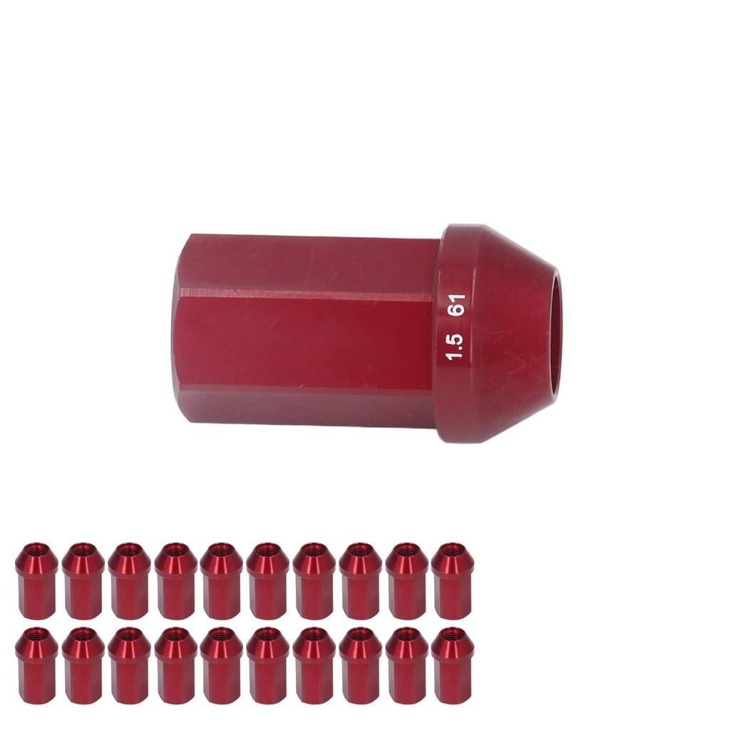 M12x1.5 Lug Nuts with Socket Adapter Aluminum Alloy 42mm   19Hex for JDM Racing   Replacement for  