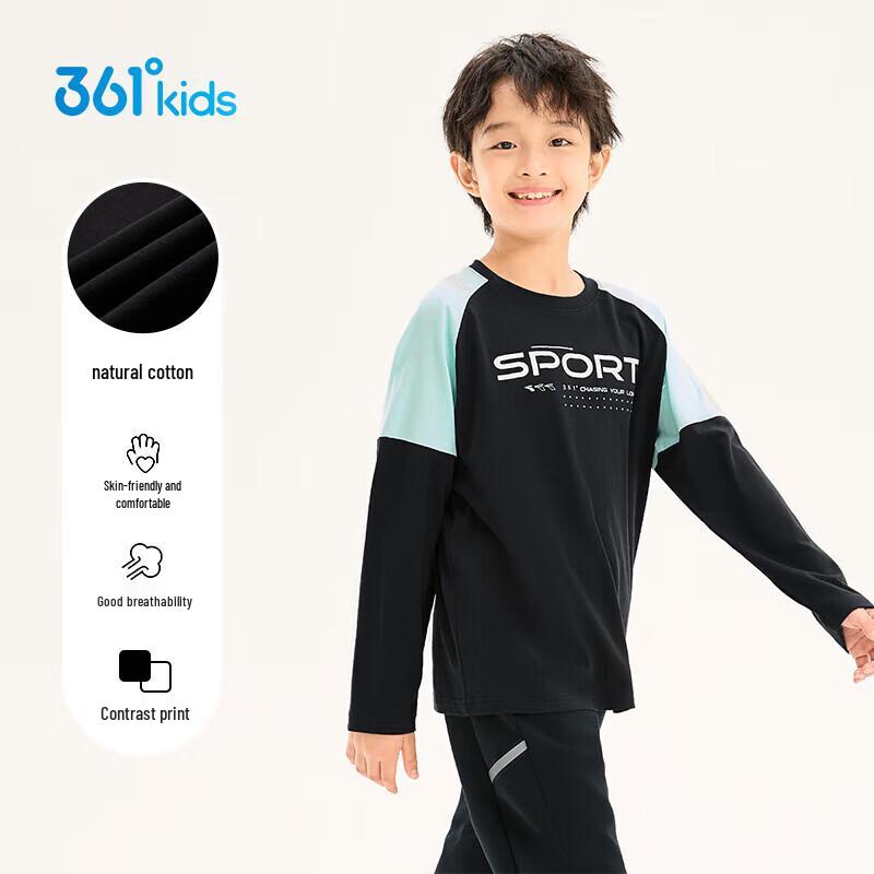 361° Kids  Unisex Sporty Long-Sleeve Knit Shirt 160