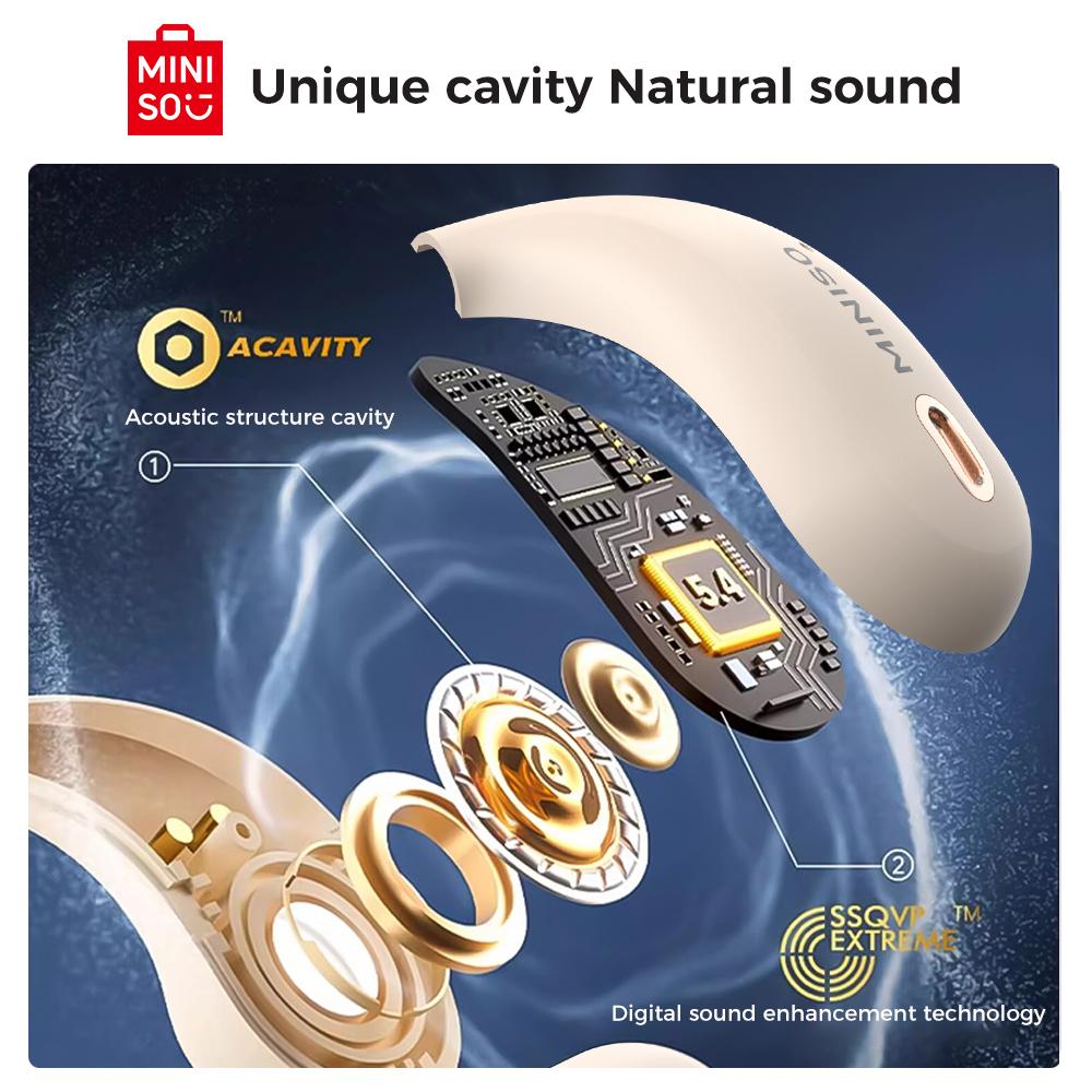 Translator Earphone MINISO X33 Wireless Headphones Bluetooth Translation Earbuds Superb Bass HiFi,13mm Dynamic Coil Built-in Mic