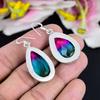 Bi-Color Tourmaline Gemstone 925 Sterling Silver Jewelry Earring 1.97" KG-1783