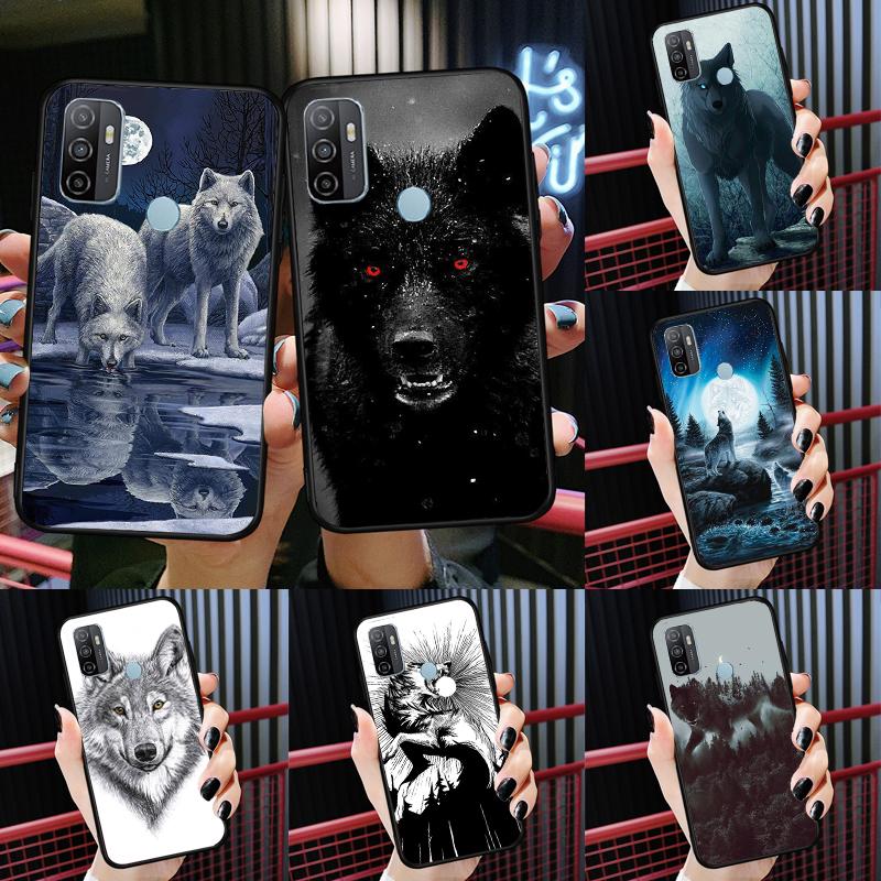 Wolf Art Case For Oppo A52 A72 A76 A96 A54 A74 A94 A54S A57S A58 A78 A98 A57 A77 A15 A16 A17 Cover