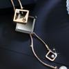 Kryształowe geometryczne naszyjniki i wisiorki dla kobiet Collier Femme Modne długie naszyjniki statement Akcesoria Łańcuszek do swetra Biżuteria
