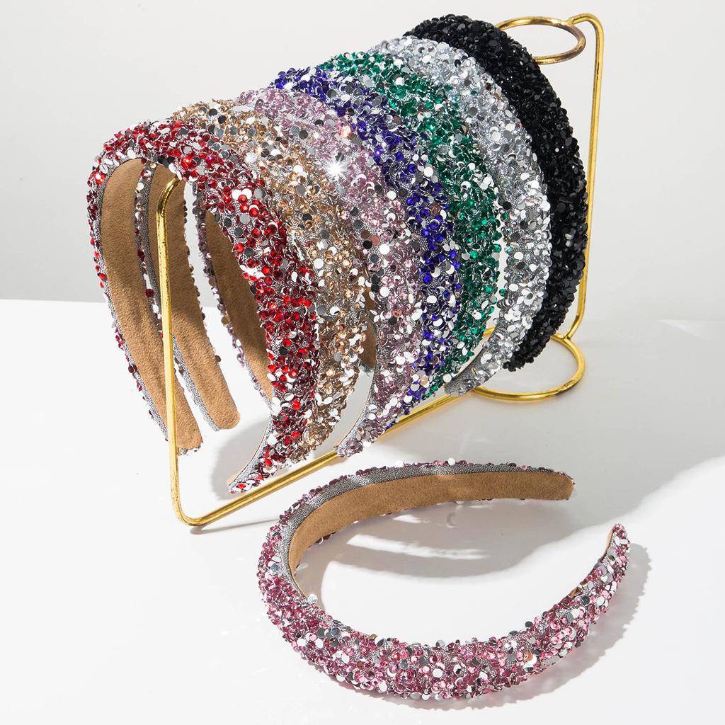 Rhinestone-encrusted Thin-edged Headband for Women, Fashionable, Sophisticated, Light Luxury, Fresh, Sweet, and Versatile Hair Accessory.