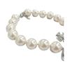 VIVIENNE WESTWOOD Necklace Neysa Pearl Choker Oversize Pearl Logo Saturn Logo Brass Resin Crystal Unisex Couple Style Silver 6301011002P226P226