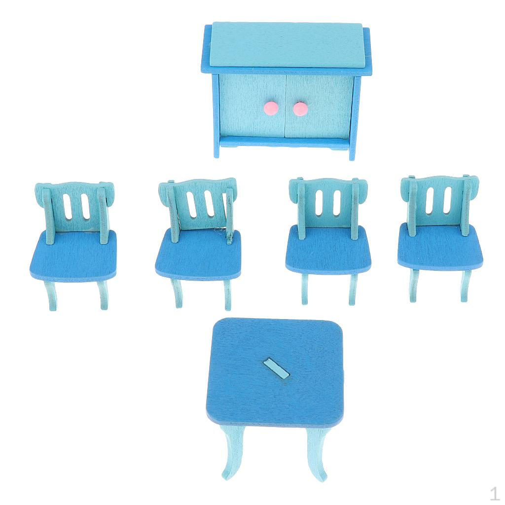 

Мебель для кукольного домика, набор столов для столовой 1 12