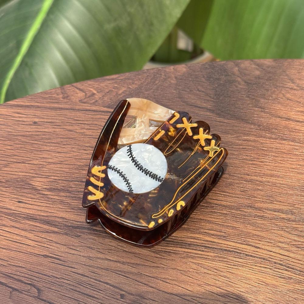 Baseball Sport Ball Series Hair Claw Tennis Acetic Acid Shark Clip Splicing Hair Claw Female