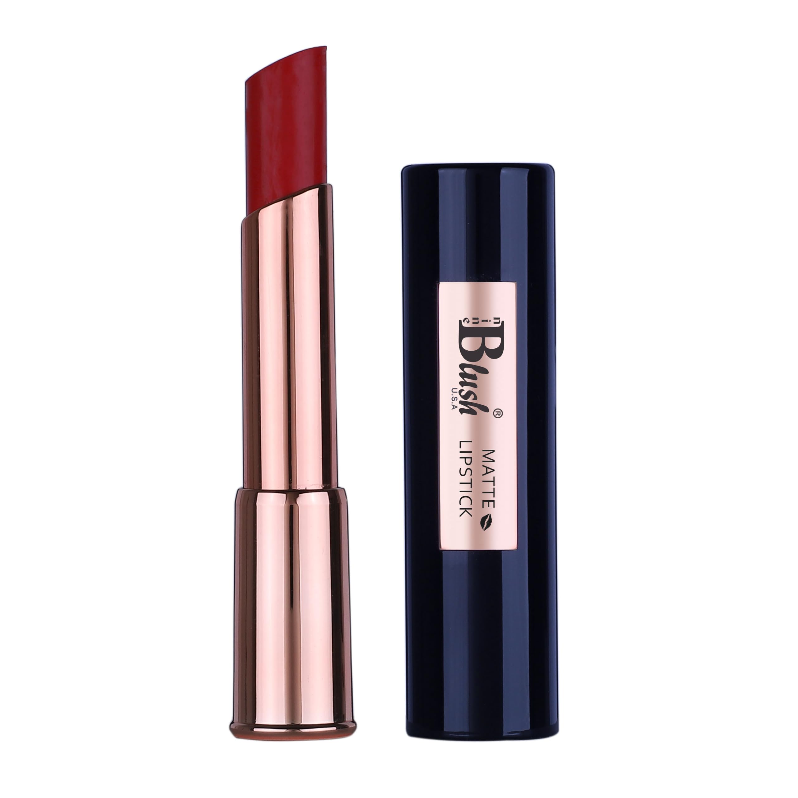 

NINE BLUSH Pure Matte Lipstick Shea butter jojoba oil, vitamin E, natural pigments Long Lasting, Hydrating & Lightweight Parabean,Petroleum Jelly