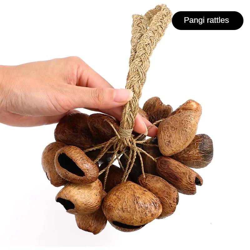 Fruit Shell Hand Bells Natural Plant String Bells Accompaniment Meditation Features Beam Bell Musical Percussion Instruments