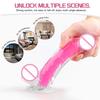 Double-layer Transparent Luminous Dildos Jelly Dick Anal Plug Dilator Sex Toys for Men Women Erotic Clitoris Vaginal Masturbator