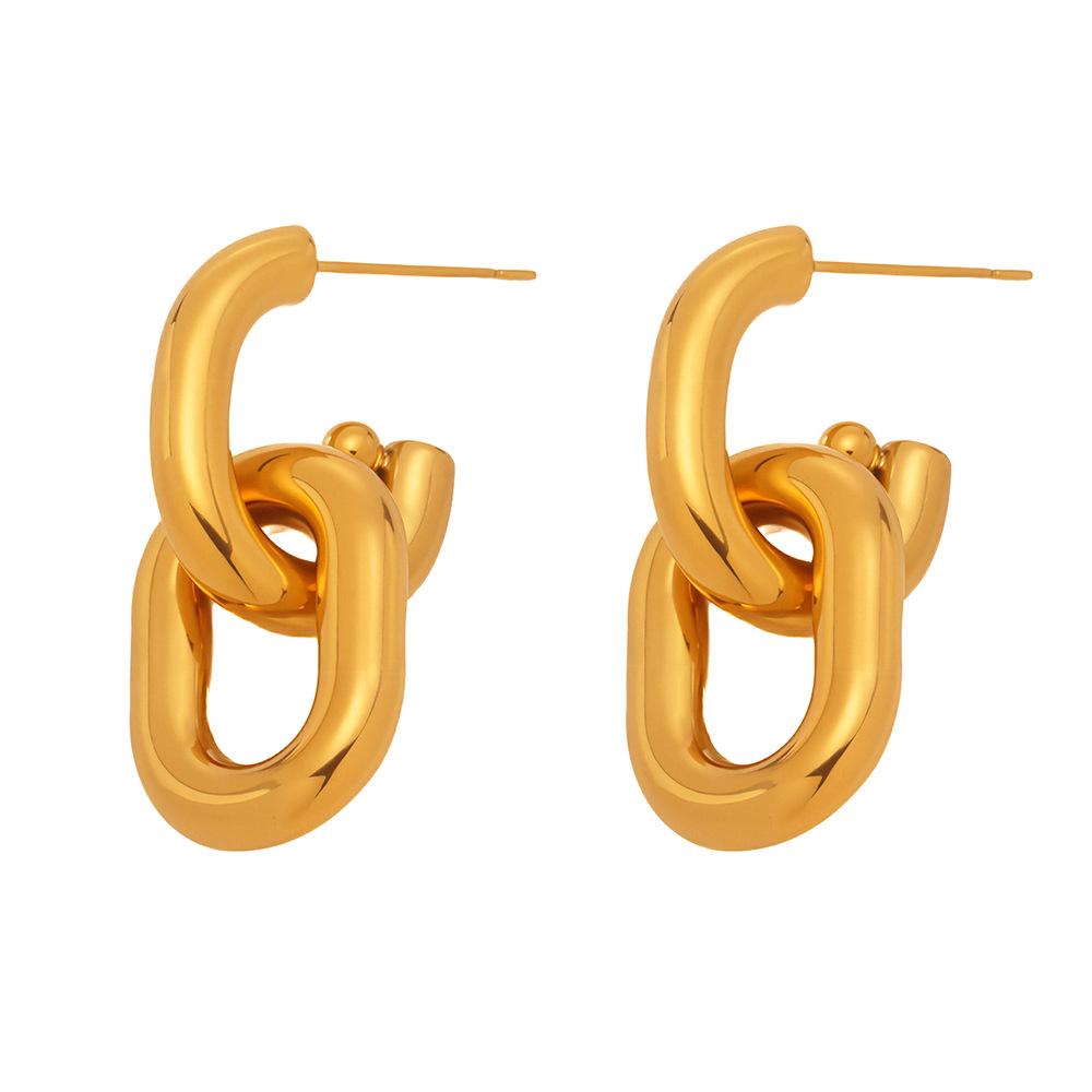 Qiong Yao High-Quality Stainless Steel U-Shaped Geometric Earrings