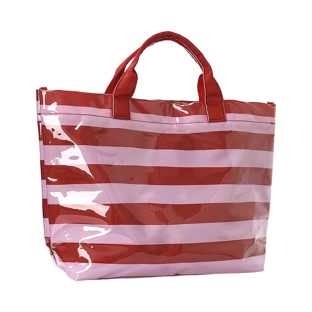 Striped Large Capacity Bag Beach Bag for Women Casual Summer Travel Shoulder Bag Lightweight