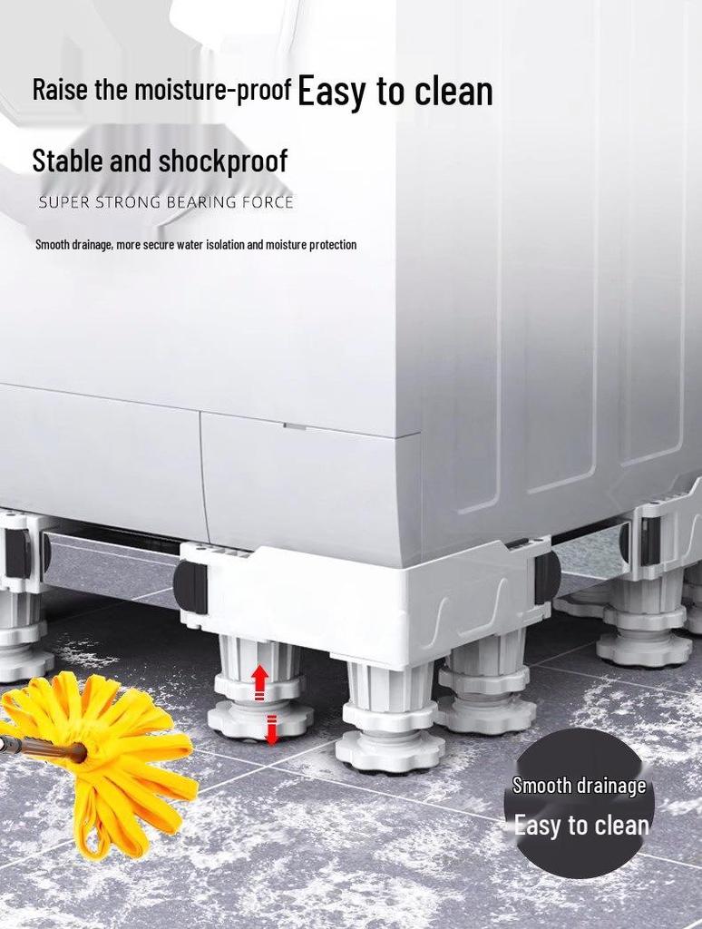 Adjustable Non-slip Shockproof Stand for Washing Machine/Refrigerator