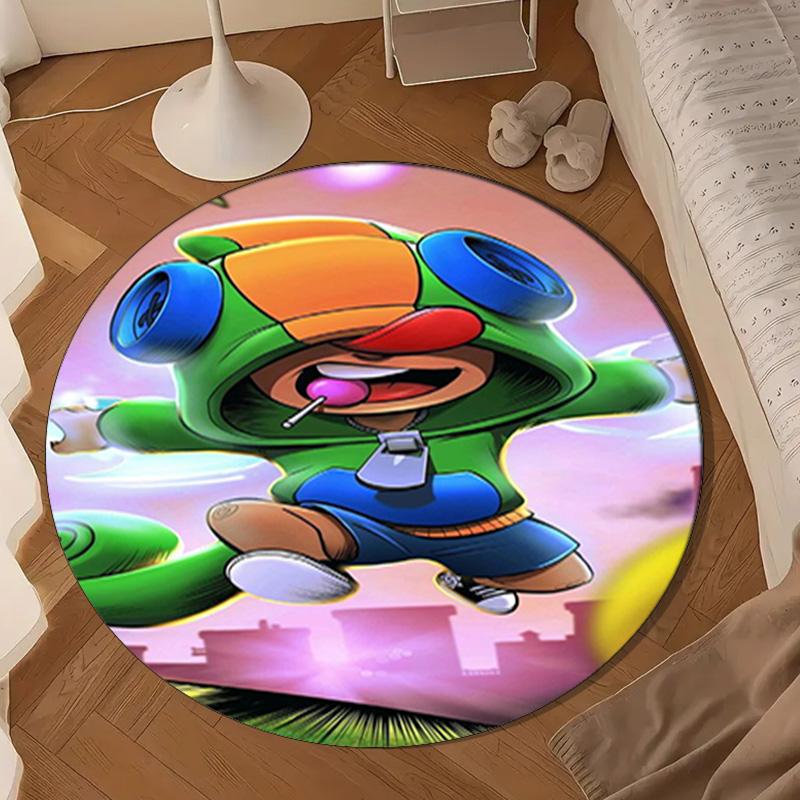 Game Adventure Heroes Round Rug for Livingroom,Bedroom, Palyroom, Chair Rug, Area rug, Circle Carpet, Large Size Fan Christmas gift