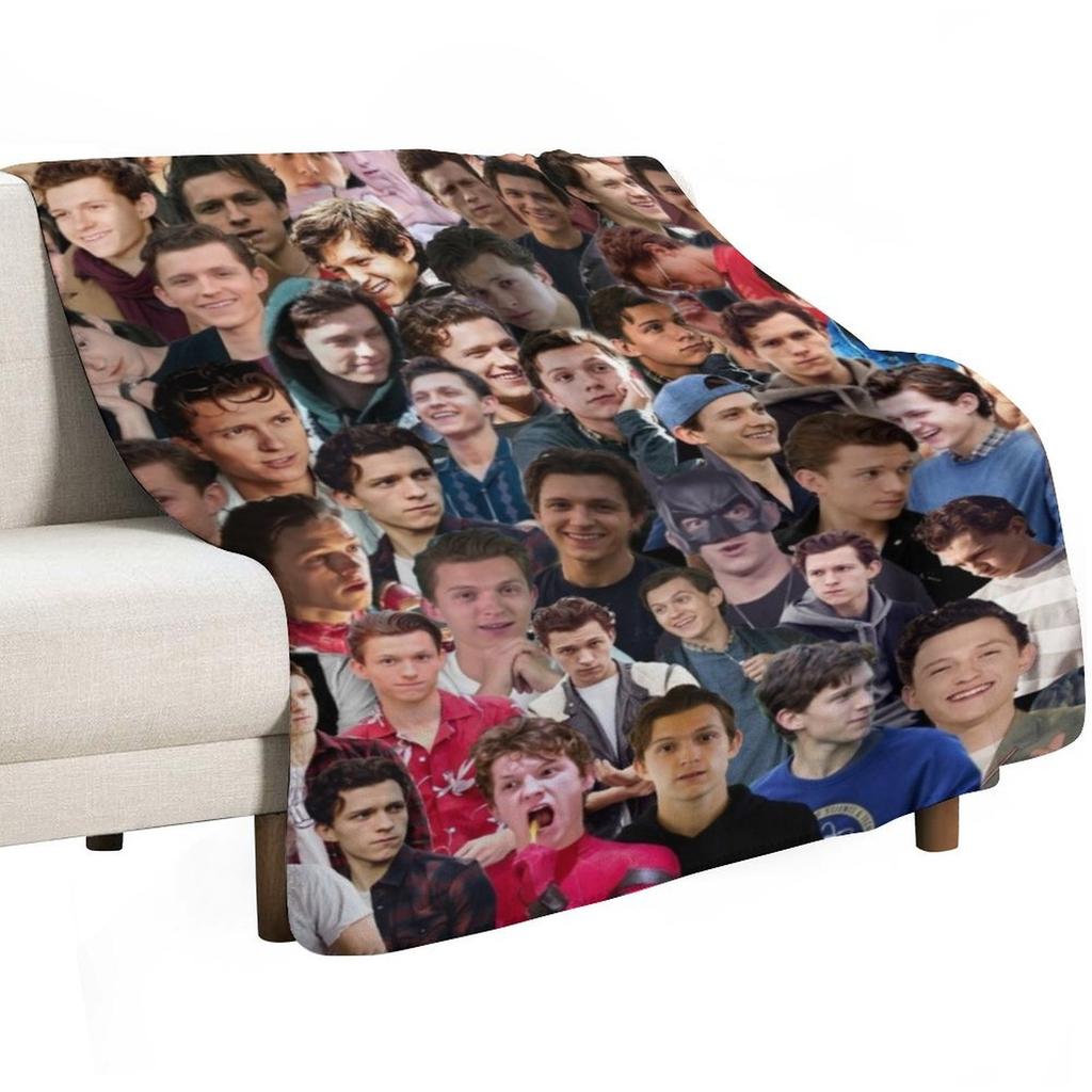 Tom Holland College Decke Warme Flanelldecke für Sofa Sessel Schlafzimmer