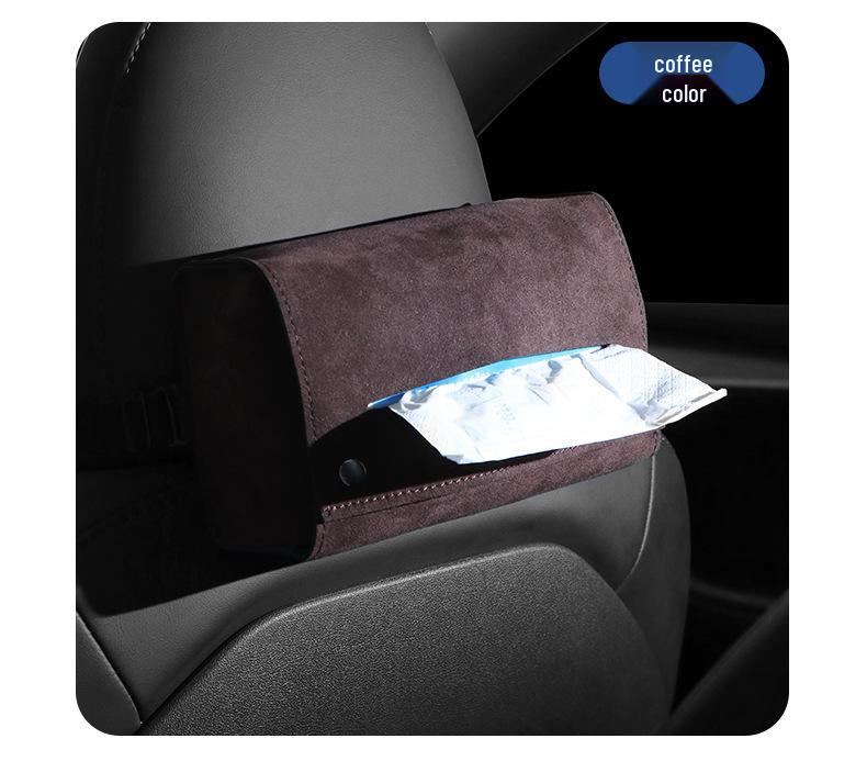 Alcantara Tissue Box for Tesla Screen, Console, & Seat Back