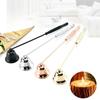 Stainless Steel Candle Extinguisher Anti-Slip Bell Shape Cover Candle Stopper Wick Snuffer with Long Handle