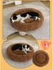 Cross-Border Faux Fur Pet Nest: Warm Round Bed for Dogs & Cats
