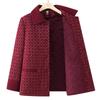 Wool jacket lapel top old lady casual woolen clothes women
