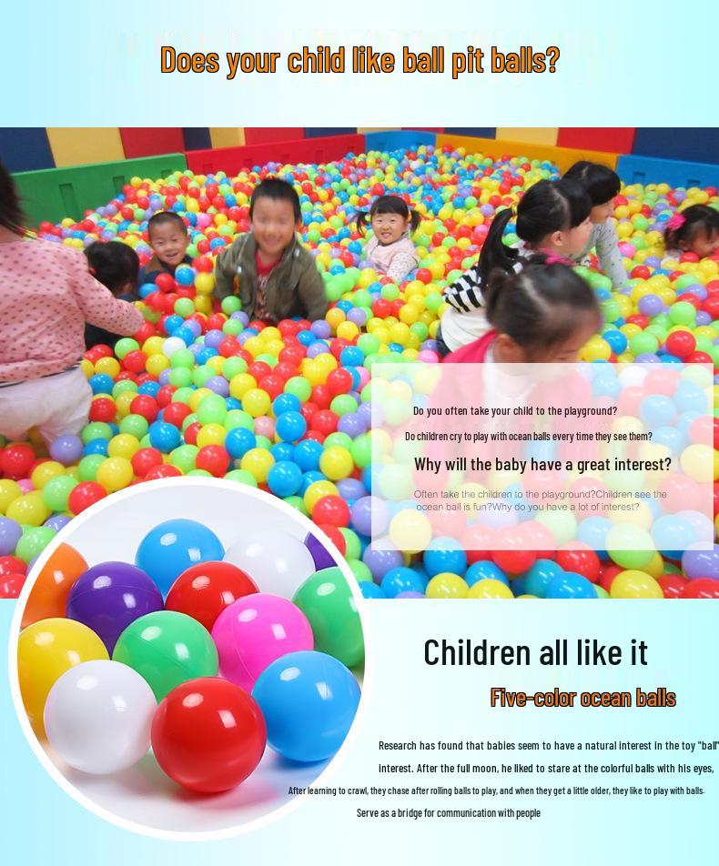 Colorful Children's Ocean Balls - Thickened 5.5CM, 7CM, and 8CM Balls for Ball Pits