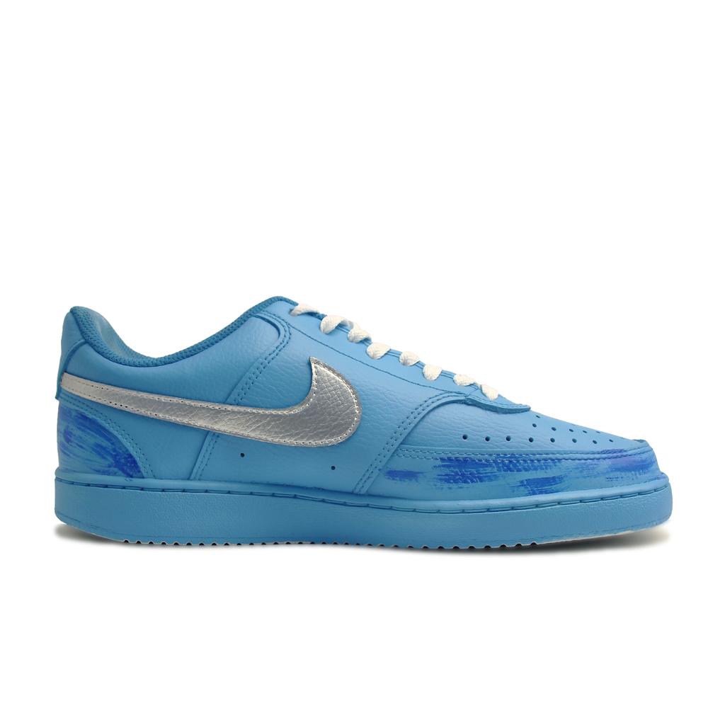 Nike Court Vision 1 Synthetic Leather Hand Drawn Graffiti Lightweight Breathable Low top Skateboard Shoes Unisex DH2987- 101(team1613)