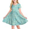 Sanrio New Summer Girls Dress Fashion Cartoon Cute Cinnamoroll &Hello Kitty 3D Printing Dress Kid Short Sleeve Princess Clothing