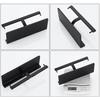 Double Paper Holder with Shelf Black Grey Aluminum Wall Mounted Bathroom Kitchen WC Paper Towel Roll Rack Storage Tissue Holder