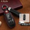 Leather Key Case For Ford Fusion Edge Explorer Mustang Escape F-150 Fiesta Ecosport Ranger Focus Mk3 Kuga Mk2 Cmax Key Fob Cover