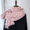 Plaid Scarf Women's Winter New Qiandongge Scarf Imitation Cashmere Warm Fringed Shawl Thickened