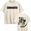 Washed Vintage Anime Soul Eater Black Star Graphic Tshirt Mens Retro Manga T Shirt Men Women Fashion Casual Oversized Tshirts