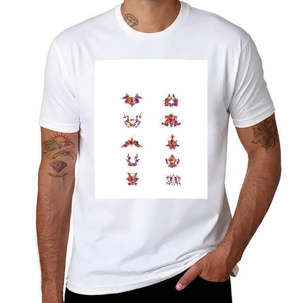 Collection Of Rorschach Inkblot Tests Rorschach Inkblot Test Tshirt Casual Pattern Print Tee Shirt
