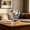 Realistic Rose Ornament Acrylic Ornament, 2D Flat Flower Decoration with Base, Table Centerpiece Romantic Desktop Decor for Home Shelf Cabinet