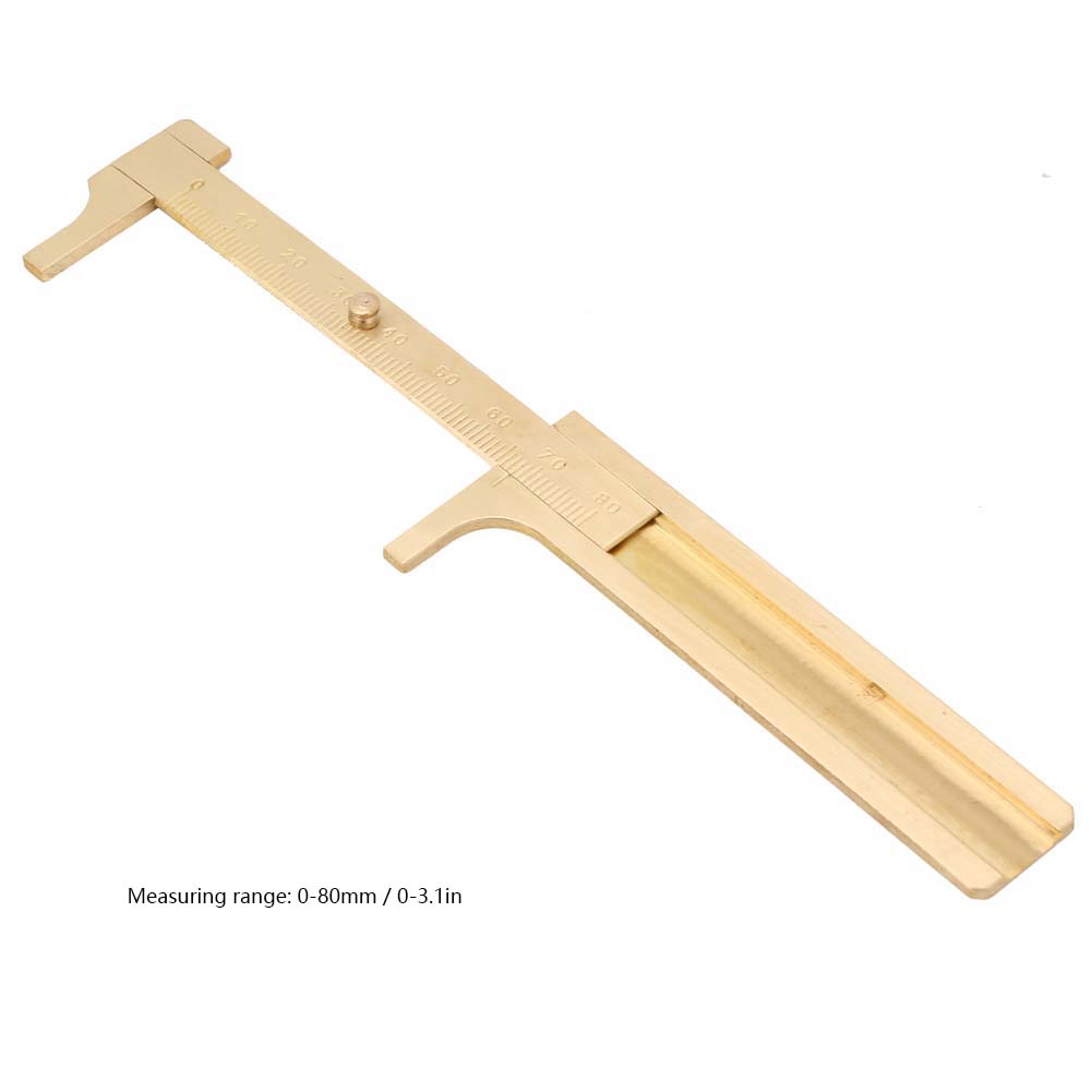 Measuring Tool Portable  Solid Copper Vernier Caliper 0 80mm Caliper Ruler for Archaeology