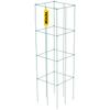 Tomato Cages, 14.6" X 14.6" X 39.4", 6 Packs Square Plant Support Cages, Green PVC-Coated Steel Tomato Towers for Climbing Vegetables, Plants,