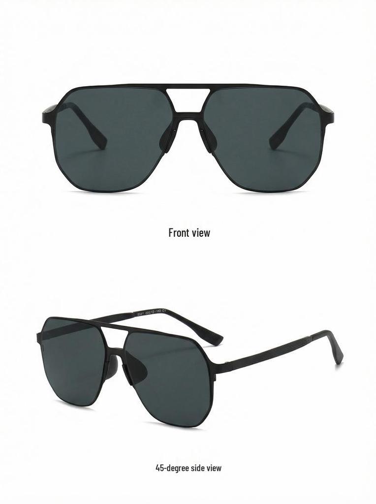 KAJILA 2026 Men's Polarized Retro Square Sunglasses with Double Bridge