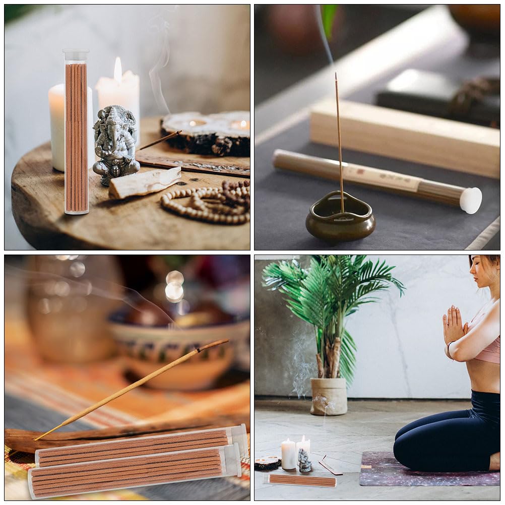 DECHOUS Incense Tube Case, Acrylic Incense Holder for 10g Incense Sticks, Perfect for Buddhist Altars and Graveyard Visits, Lightweight and Portable