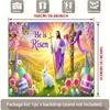 2D Christian Easter Backdrop Jesus Cross Floral & Eggs Party Banner