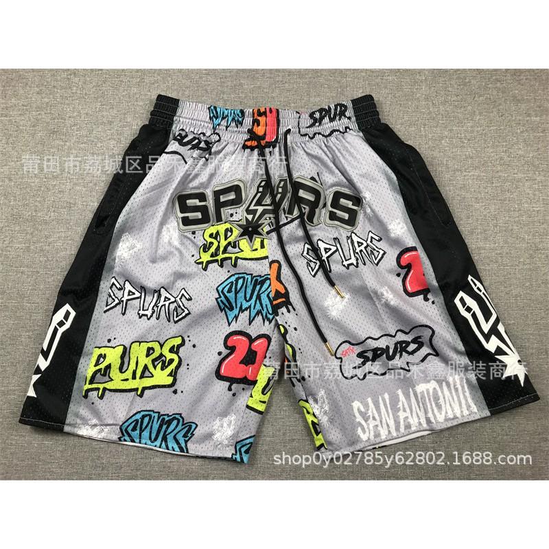 Men Women Basketball Shorts Cotton Blend Athletic Wear NBA Team Design Sportswear