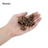 7 Pcs Yellow Tree Stump Root Metal Dice Solid Metal Polyhedral Dice Set Suitable for Role-Playing RPG  Board Game Card Game