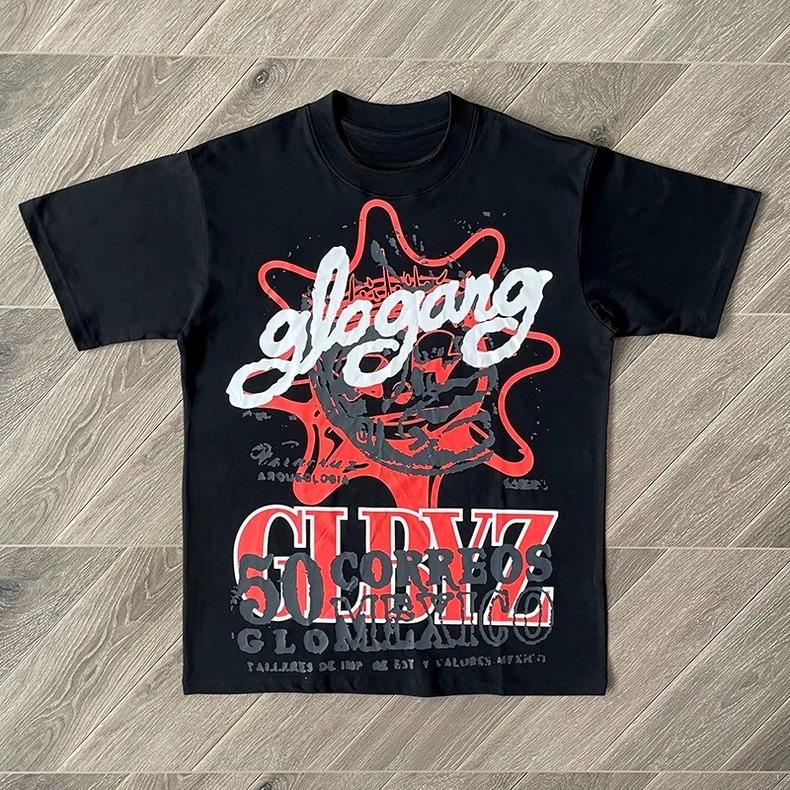Premium Glo Gang Fashion Cotton T-Shirt with Stylish Print Streetwear Fashion Soft Fabric for Women Summer Street Wear