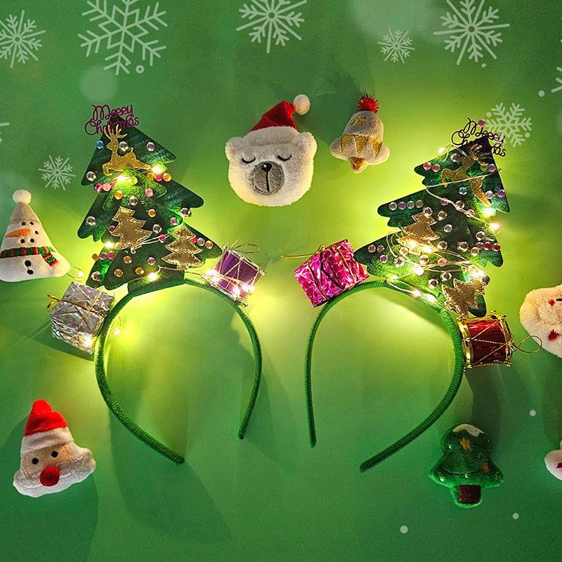 Leuchtendes DIY-Weihnachtskopfband-Set - Festliche Partydekoration