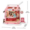 Rolife Food Box Shop Rolife Miniature Doll House DIY Miniature House Kit Diorama House Building Set with LED Room