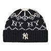 MLB Contains Wool Knitted Beanie Hat Unisex Black Fashion 3ABNBM546-50BKS