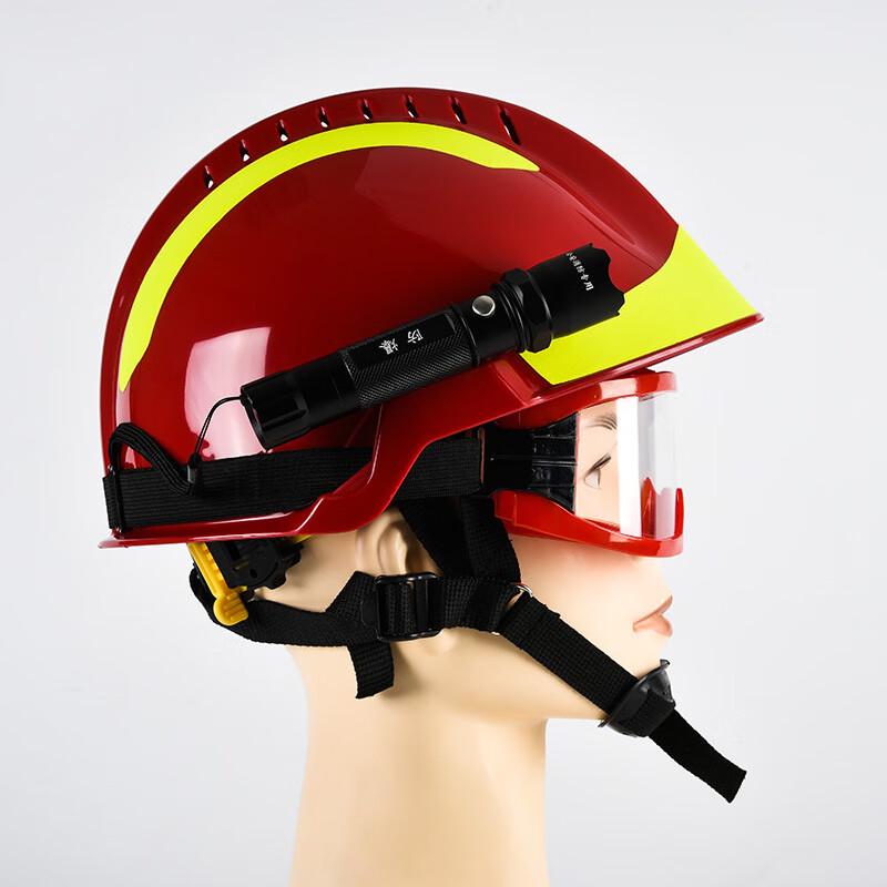 F2 ABS Emergency Rescue Safety Helmet Red Helmet + Goggles