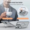 Luxury Magnetic Shockproof Phone Case For iPhone 16 15 14 Plus 13 12 11 Pro Max For Magsafe Wireless Changer Lens Stand Cover