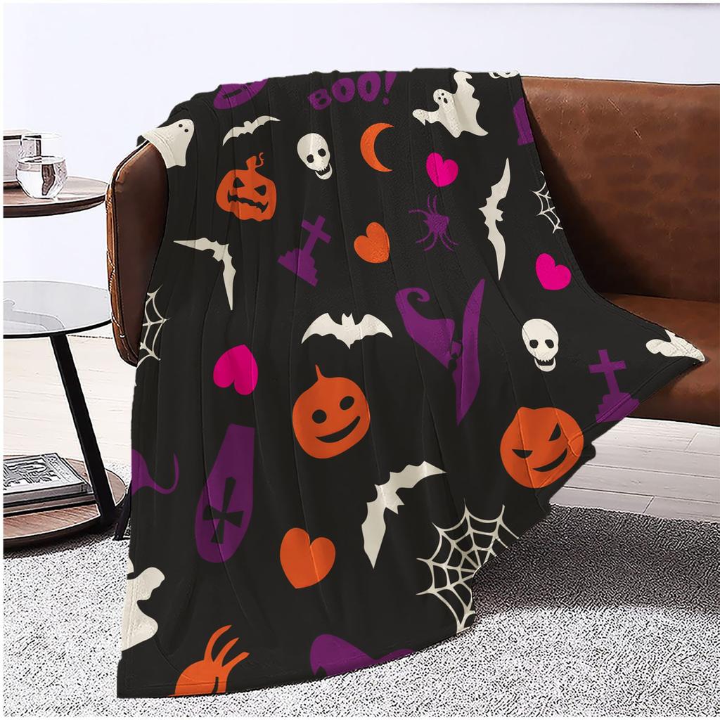 Koc z nadrukiem na Halloween